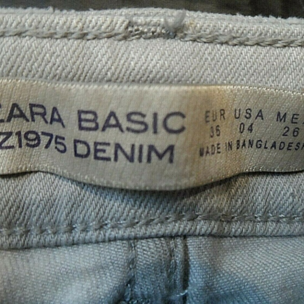 Zara Basic Z1975 Womens Jeans Distressed Size 4 - Picture 4 of 8